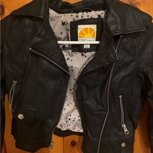 C&C California Black Kids Biker Jacket